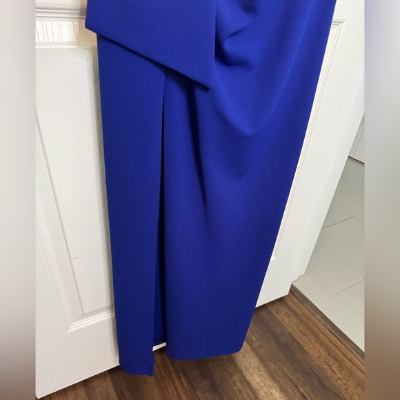 Xscape Royal Blue Off Shoulder Dress Perfect for any formal occasion. - Picture 7 of 9